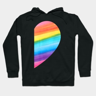 Matching Lgbt Valentines Day Rainbow Heart Gay Couple Hoodie